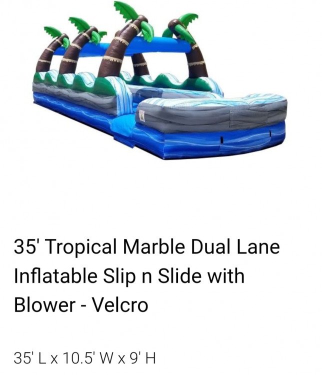 35 Tropical Dual Lane Slip and Slide